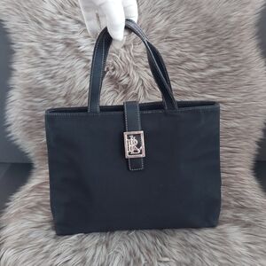 Lauren Ralph Lauren Vinyl Hand Bag Double Top Handles